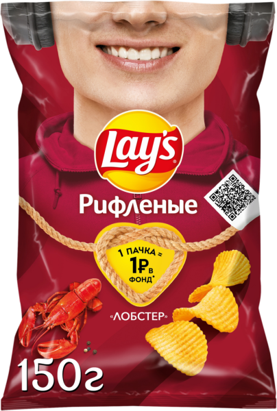 Чипсы картофельные LAY'S рифленые Лобстер